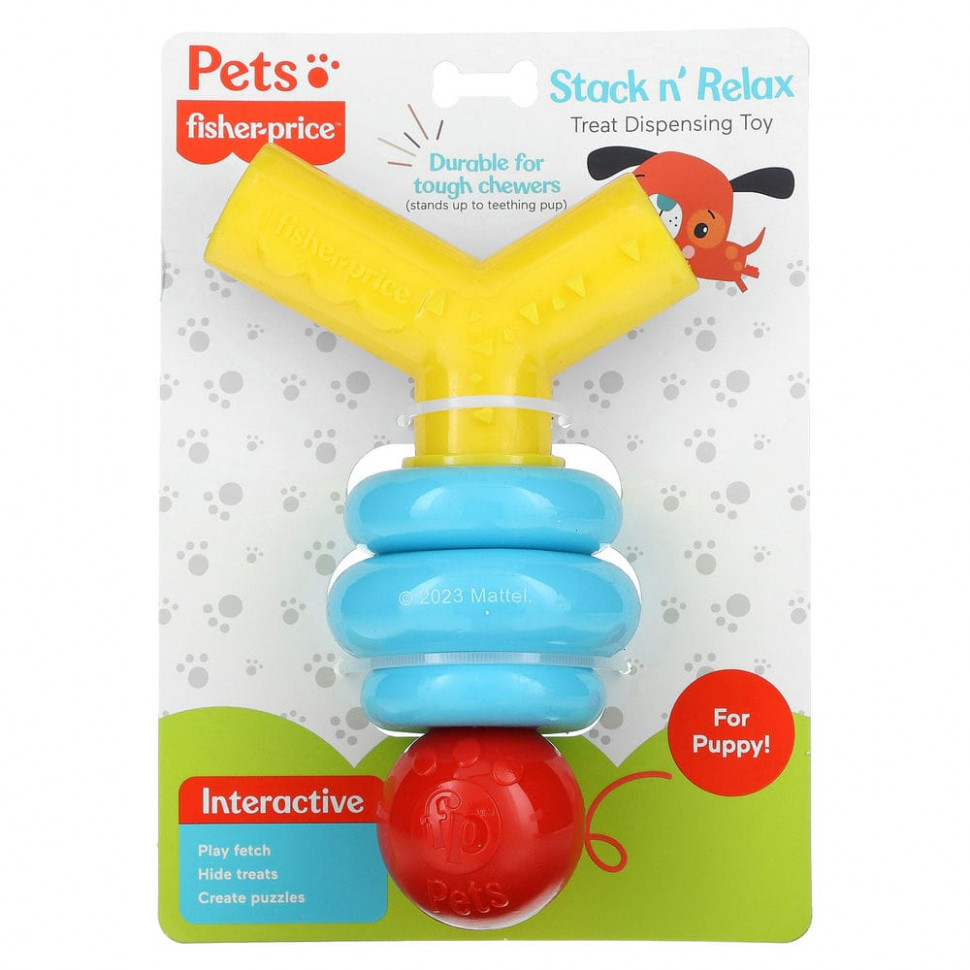 ������ ������ Fisher-Price, Pets, Stack n 'Relax Treat Dispensing Toy, ��� �����, 1 ����������� �������  IHerb (������) ����