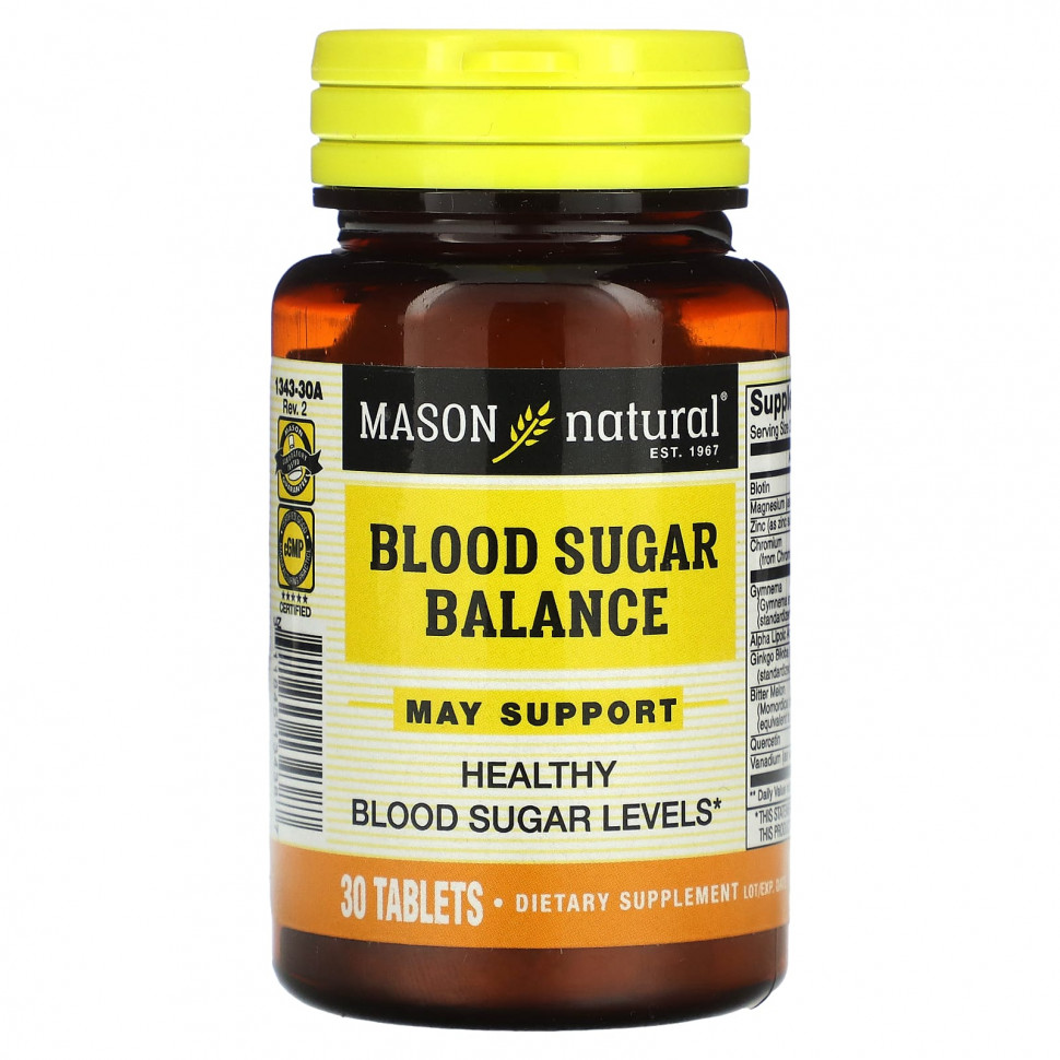 ������ ������ Mason Natural, Blood Sugar Balance, 30 ��������  IHerb (������) ����