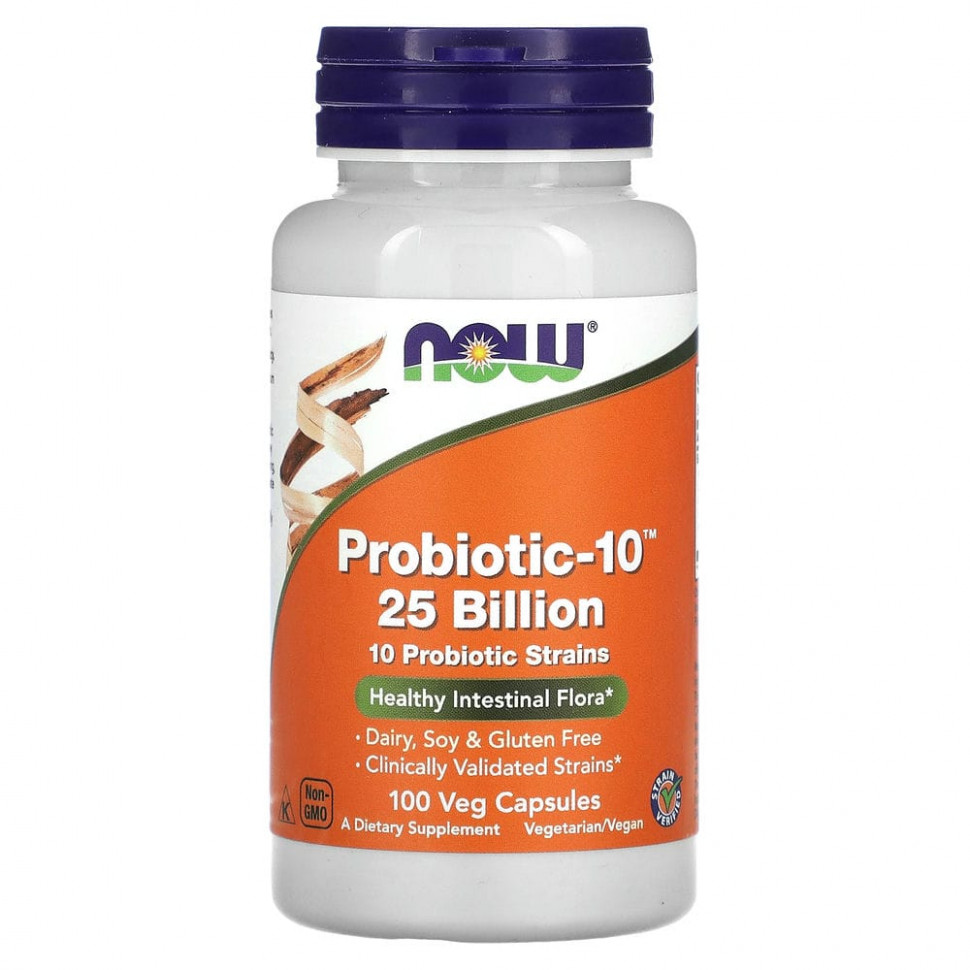  NOW Foods, Probiotic-10, 25 , 100      -     , -, 