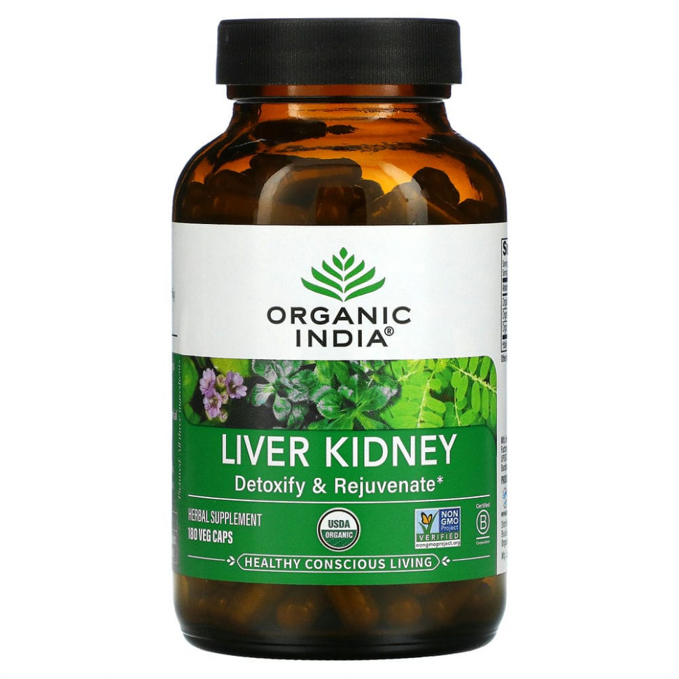  Organic India, Liver Kidney, 180      -     , -, 