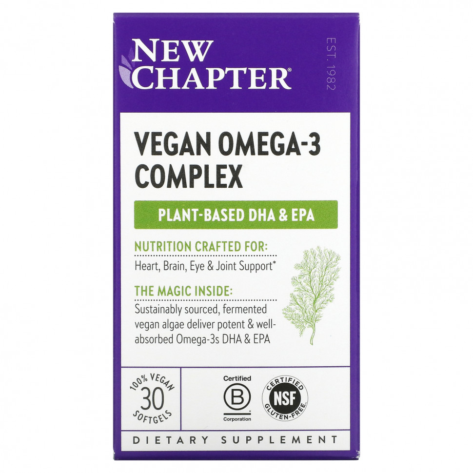  New Chapter, Vegan Omega-3, 30      -     , -, 