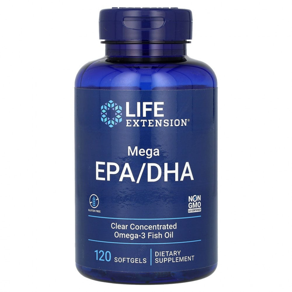  Life Extension, Mega EPA/DHA, 120     -     , -, 