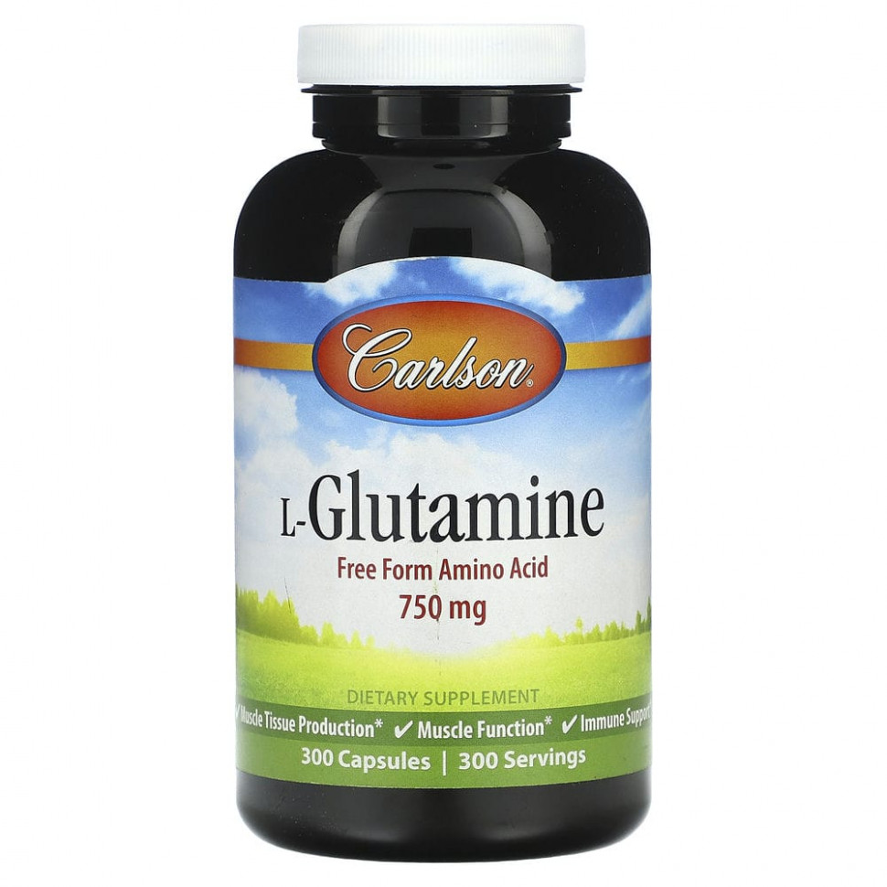 ������ ������ Carlson, L-Glutamine, 750 mg, 300 Capsules  IHerb (������) ����