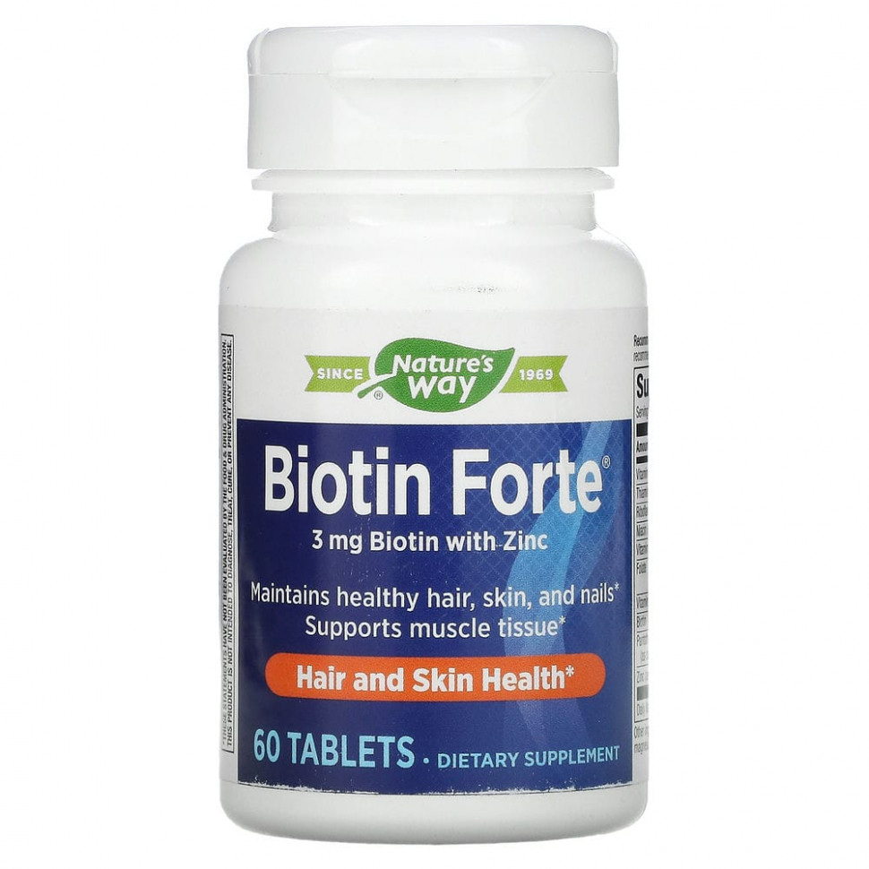  Nature's Way, Biotin Forte,   , 3 , 60     -     , -, 