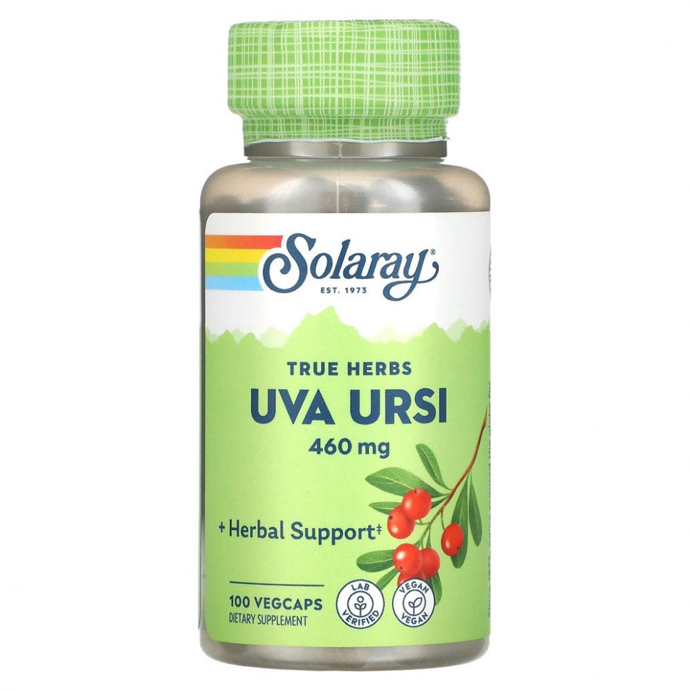  Solaray,   (Uva ursi), 460 , 100      -     , -, 