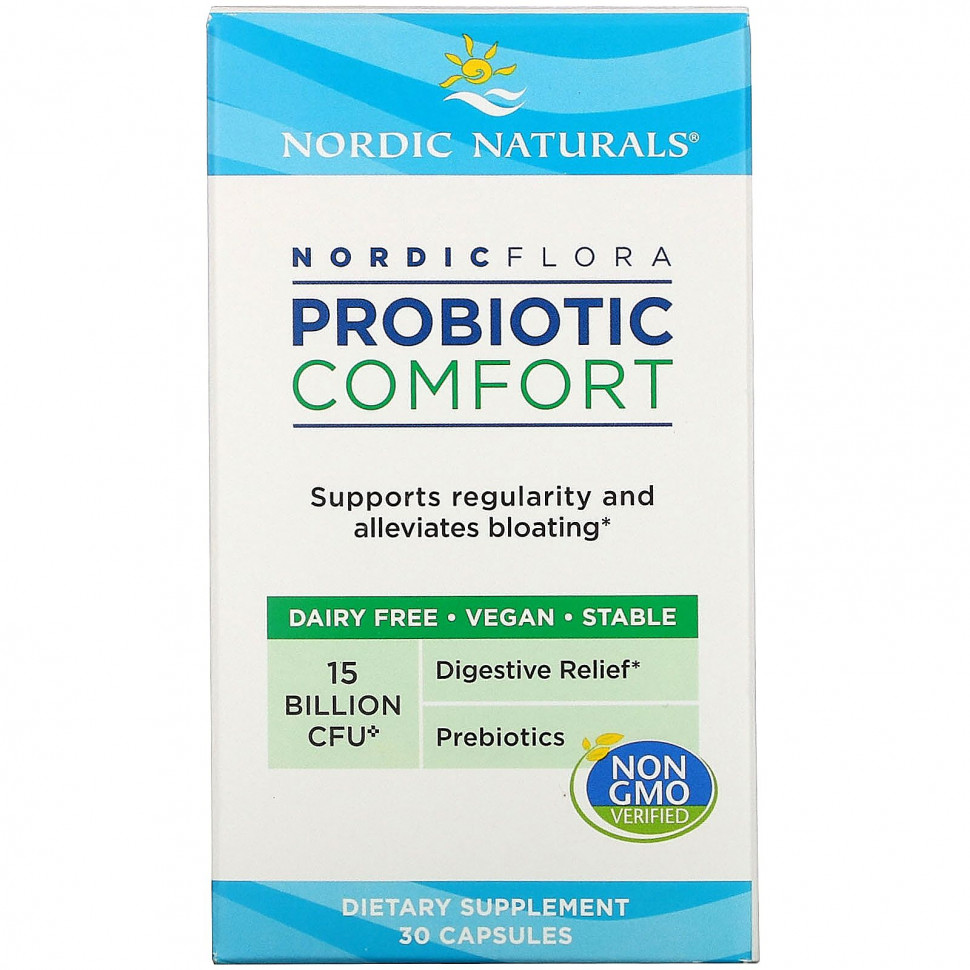  Nordic Naturals, Nordic Flora Probiotic, Comfort, 15  , 30     -     , -, 