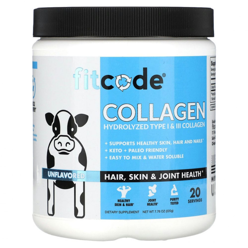   FITCODE, Collagen,    I  III,  , 220  (7,76 )  IHerb () 