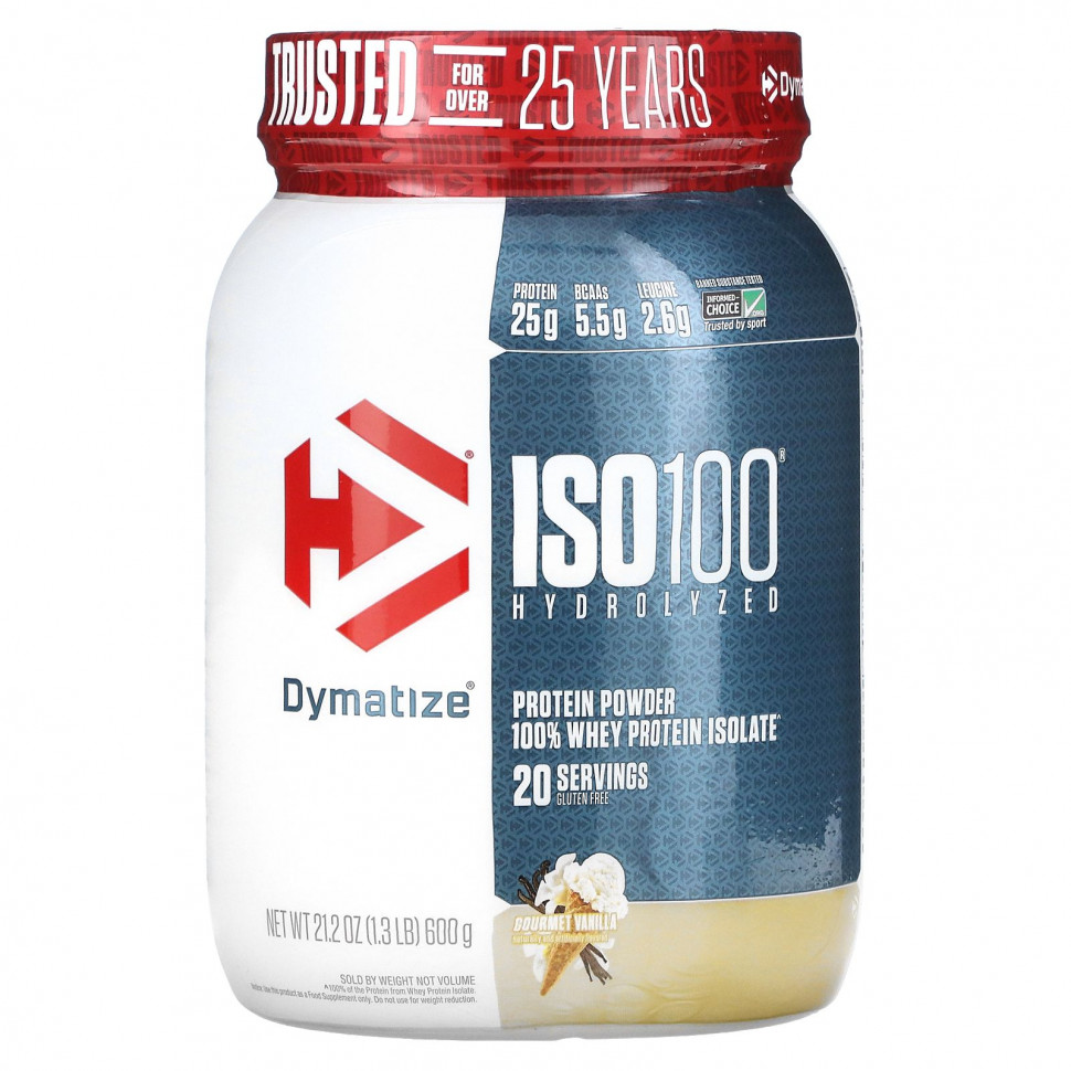  Dymatize, ISO 100, ,   100%   ,  , 600  (1,3 )    -     , -, 