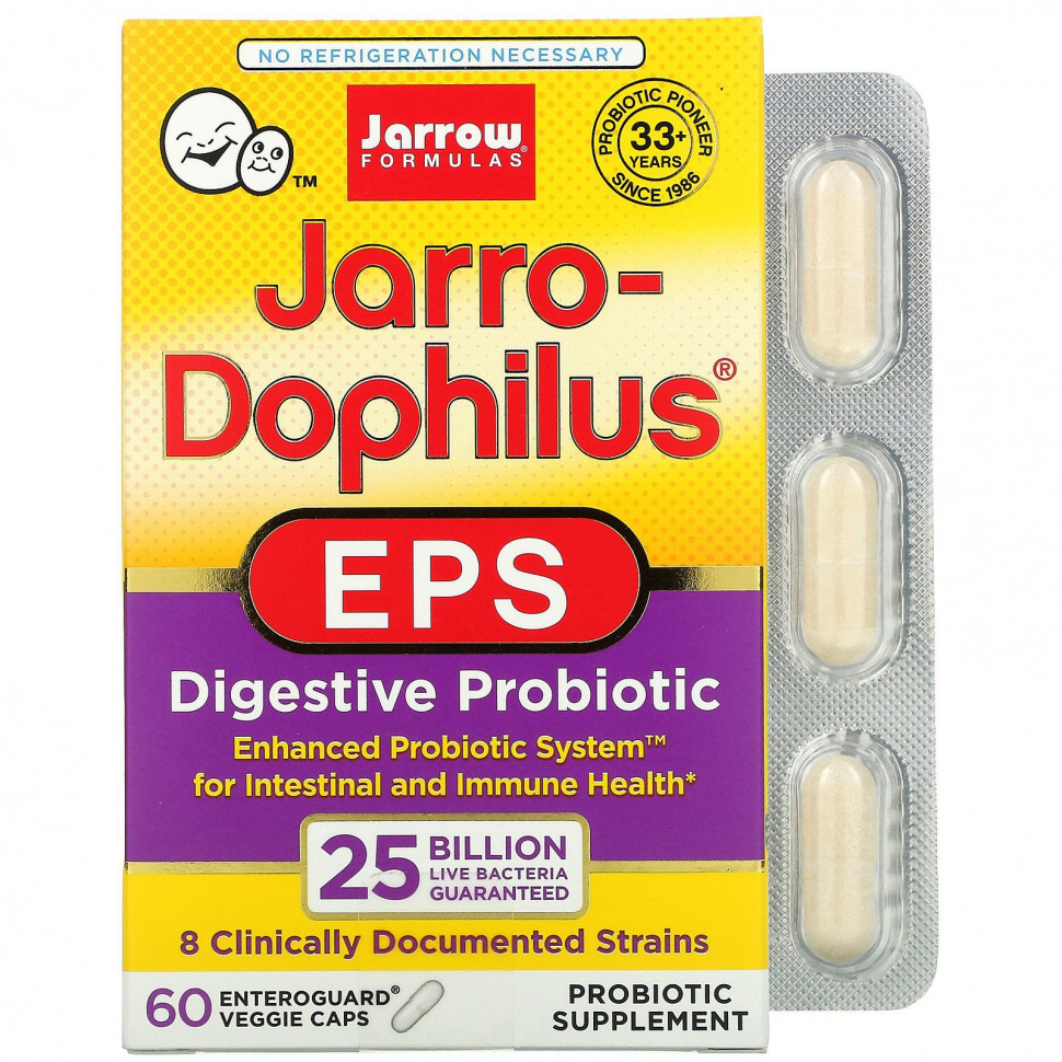 ������ ������ Jarrow Formulas, Jarro-Dophilus EPS, ����������, 25 ����, 60 �������������� ������ � ����������� Enteroguard  IHerb (������) ����