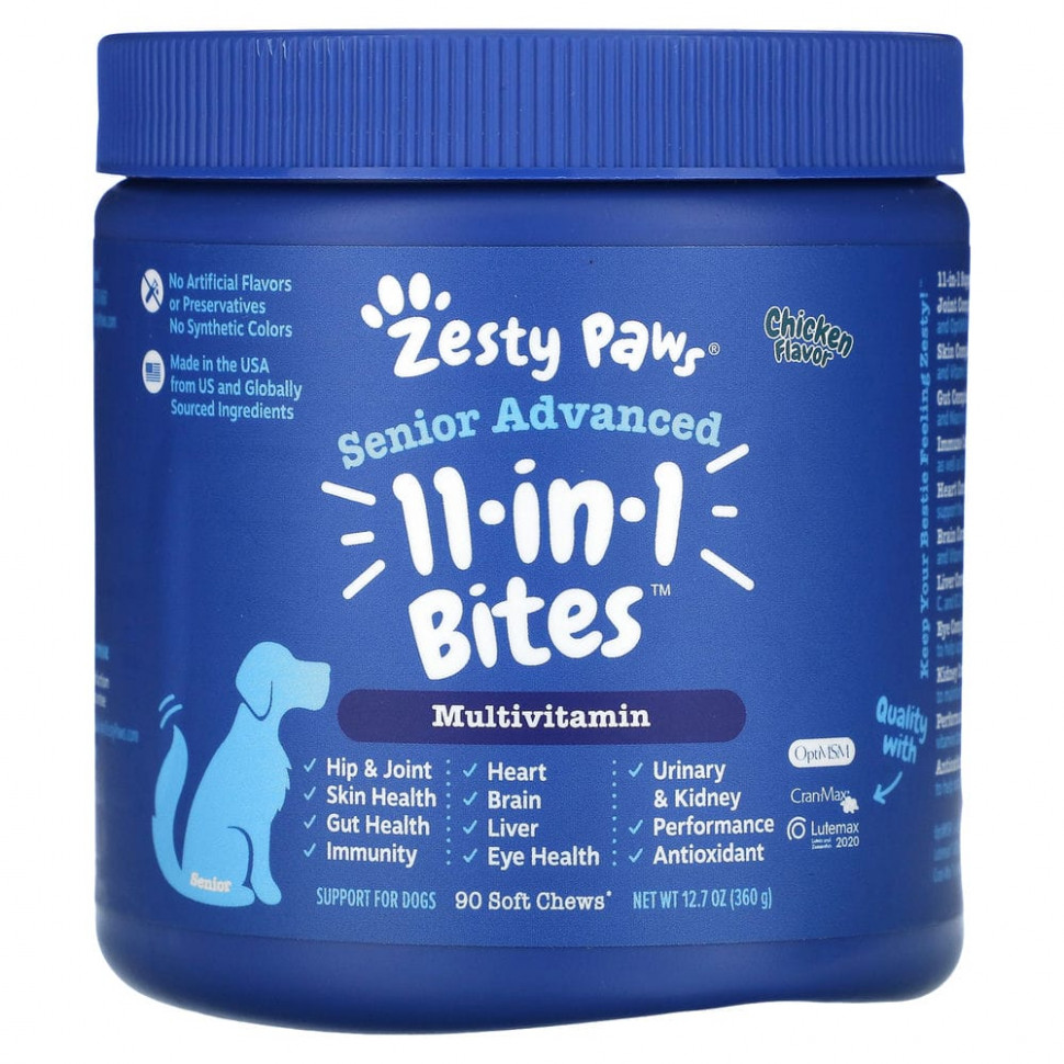  Zesty Paws, Advanced 11 in 1 Multifunctional Bites,     ,   , 90      -     , -, 