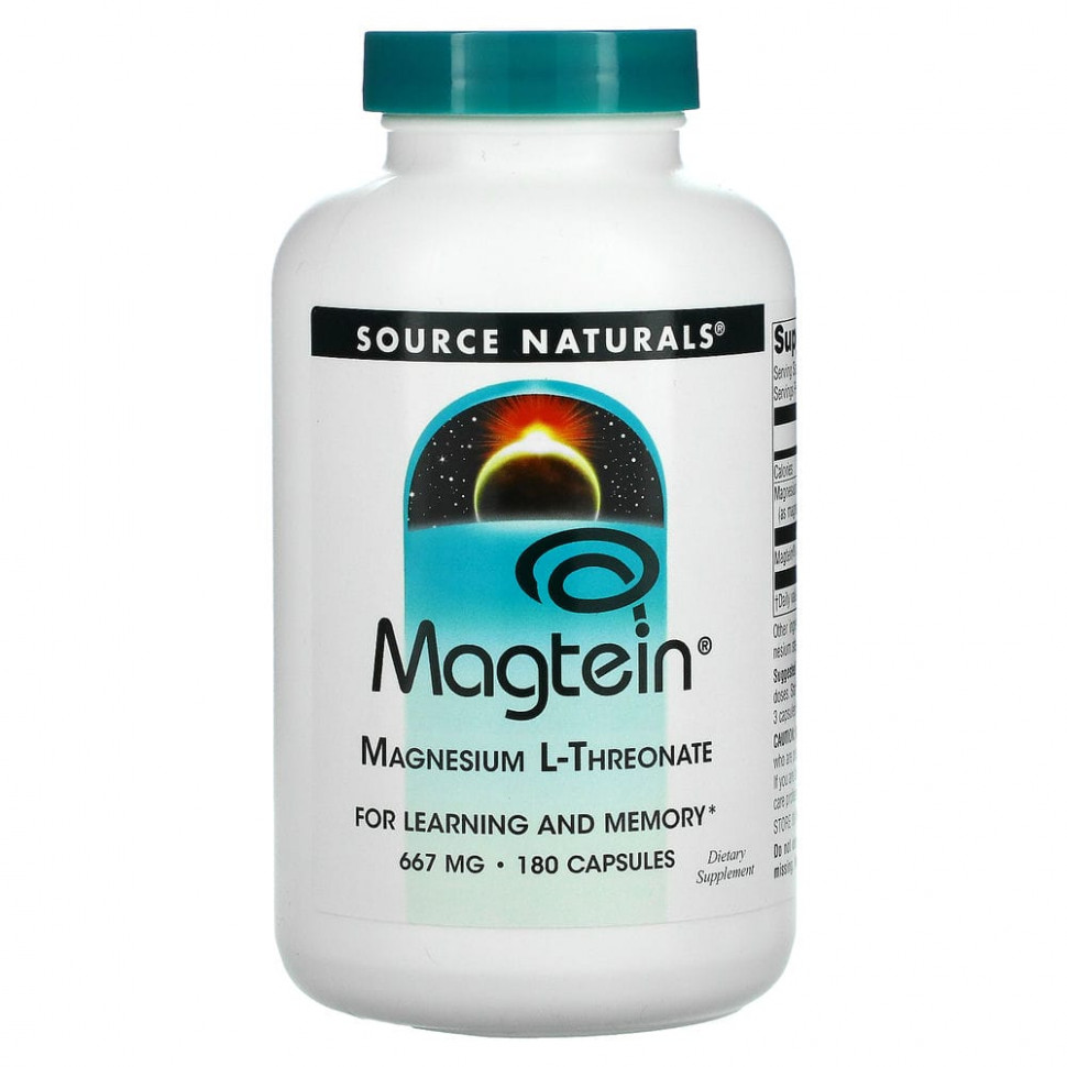  Source Naturals, Magtein,  L-, 667 , 180     -     , -, 