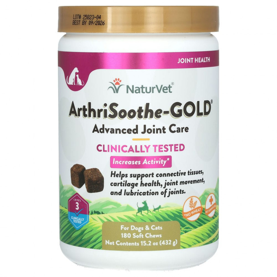  NaturVet, ArthriSoothe-GOLD,  ,  3, 180  , 15.2  (432 )    -     , -, 