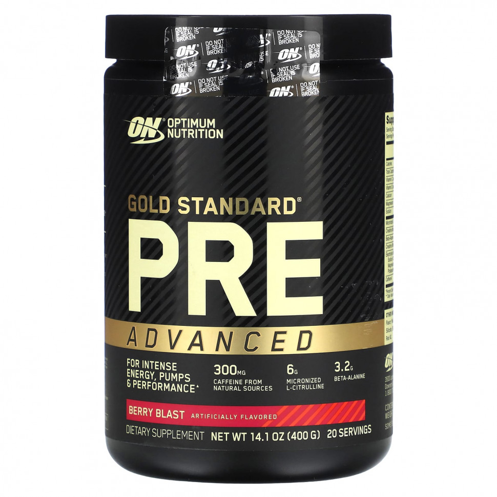  Optimum Nutrition, Gold Standard Pre Advanced, Berry Blast, 400  (14,1 )    -     , -, 