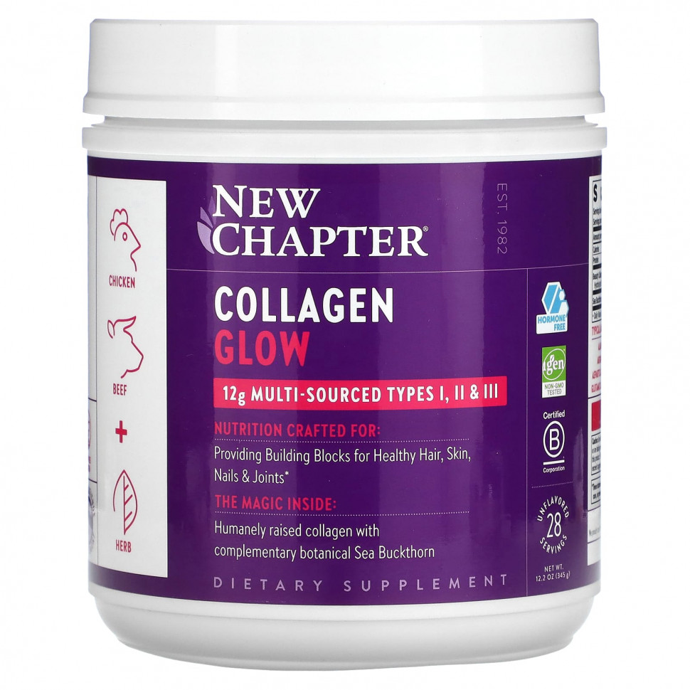   New Chapter, Collagen Glow,  , 345  (12,2 )  IHerb () 