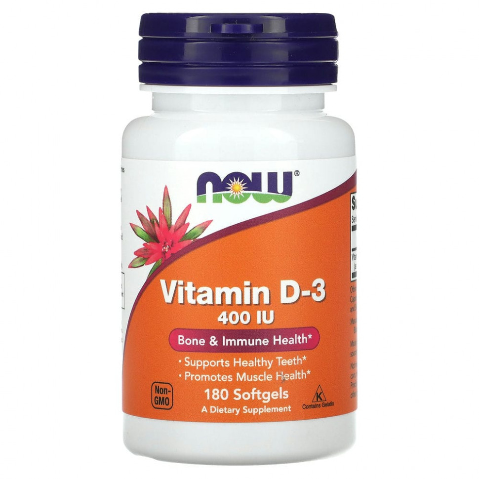  NOW Foods,  D3,  , 10  (400 ), 180      -     , -, 