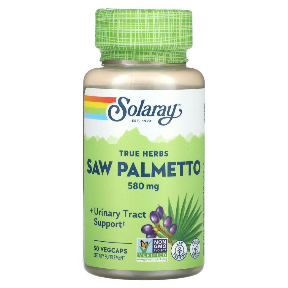 ������ ������ Solaray, True Herbs Saw Palmetto, 580 ��, 50 �������������� ������  IHerb (������) ����