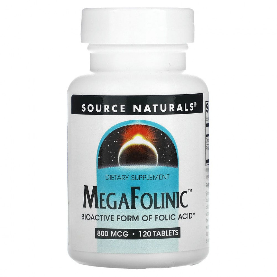  Source Naturals, MegaFolinic, 800 , 120     -     , -, 