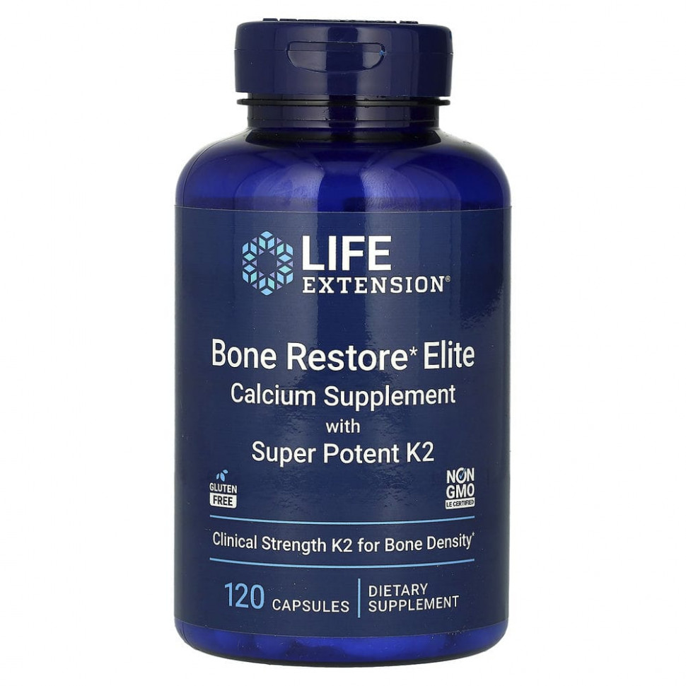 ������ ������ Life Extension, Bone Restore Elite, �� ����������� ��������� K2, 120 ������  IHerb (������) ����