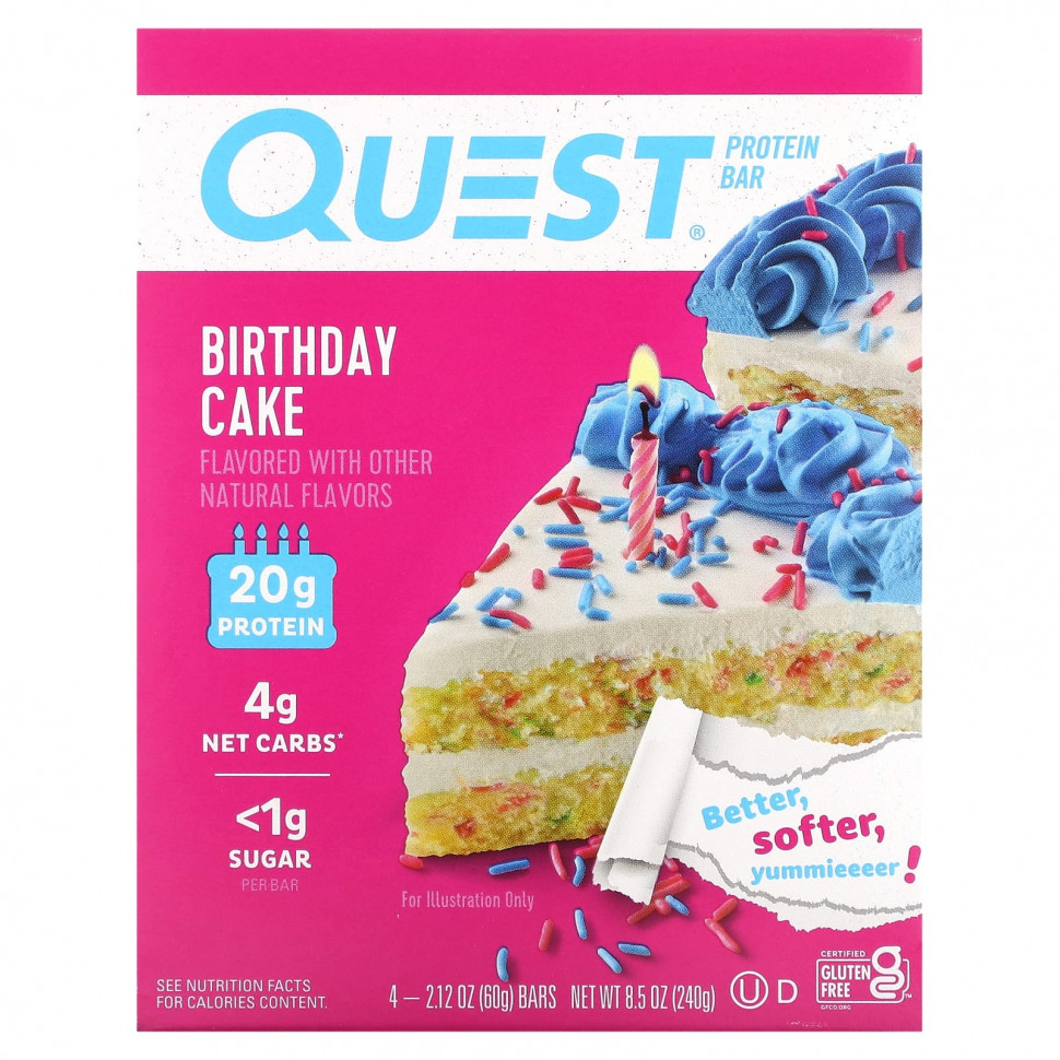 ������ ������ Quest Nutrition, ����������� ��������, ����������� ����, 4 ���������, 60 � (2,12 �����)  IHerb (������) ����