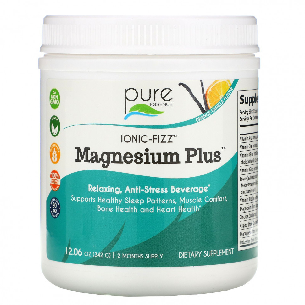 ������ ������ Pure Essence, Ionic-Fizz Magnesium Plus, �������� � ������, 342 � (12,06 �����)  IHerb (������) ����
