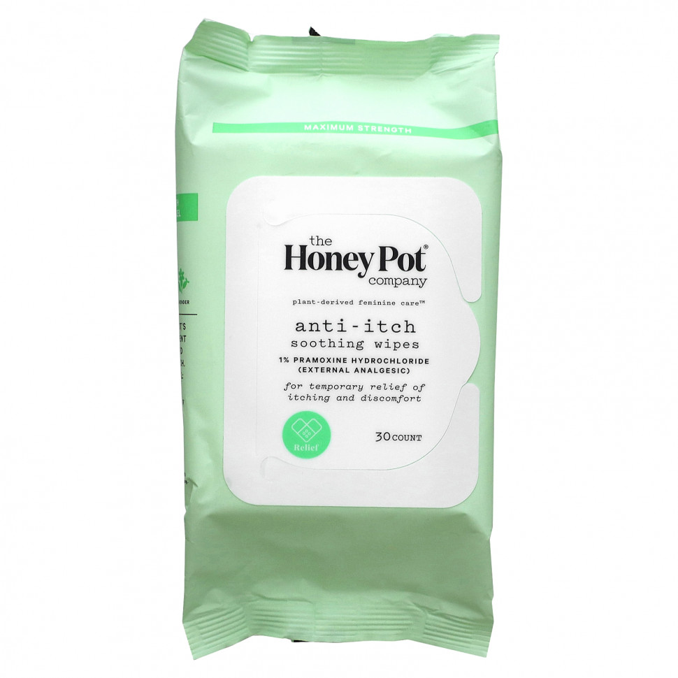 ������ ������ The Honey Pot Company, Anti-Itch Soothing Wipes , 30 Count  IHerb (������) ����
