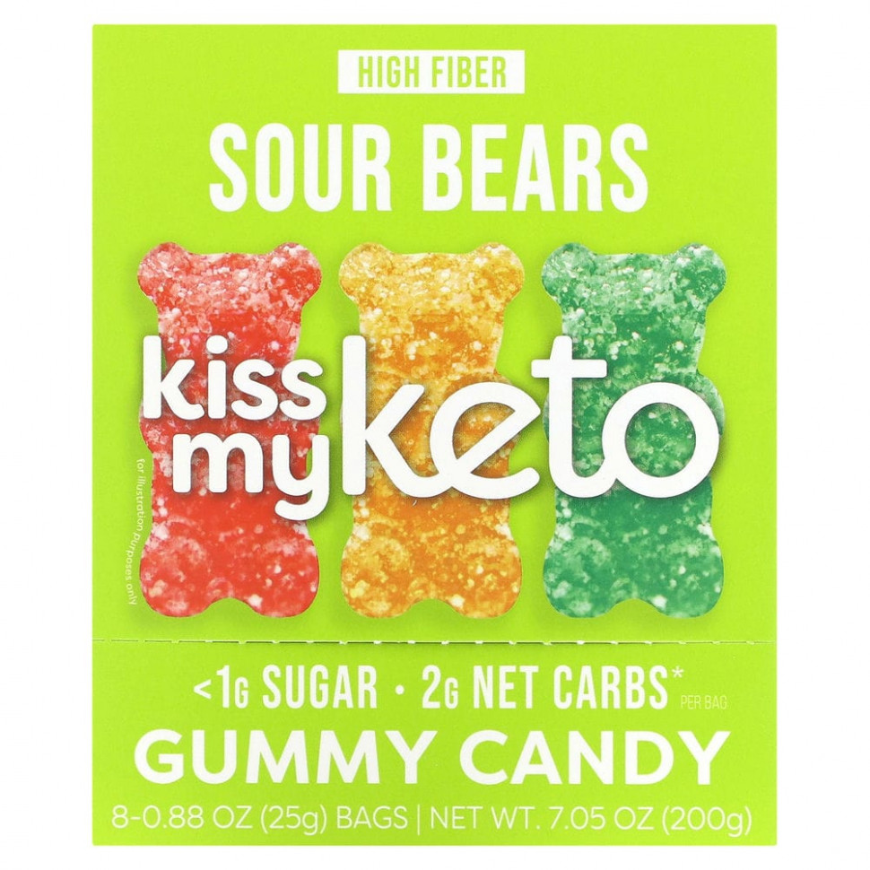  Kiss My Keto, Gummy Candy,  , 8 , 25  (0,88 )    -     , -, 