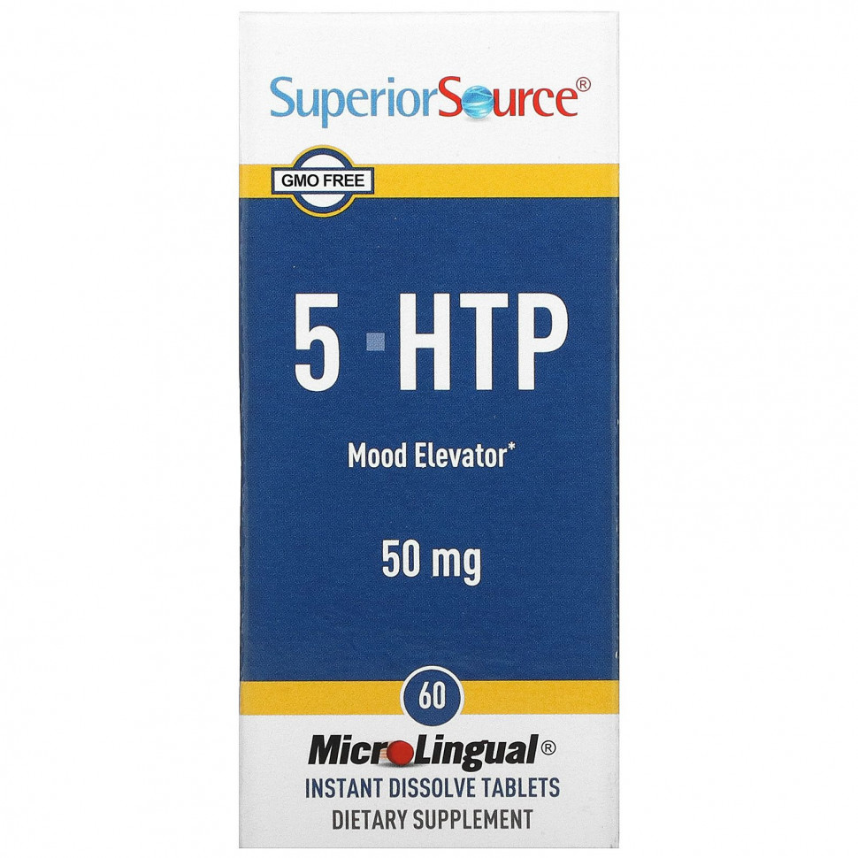 ������ ������ Superior Source, 5-HTP (5-�����������������), 50 ��, 60 ����������������� �������� MicroLingual  IHerb (������) ����