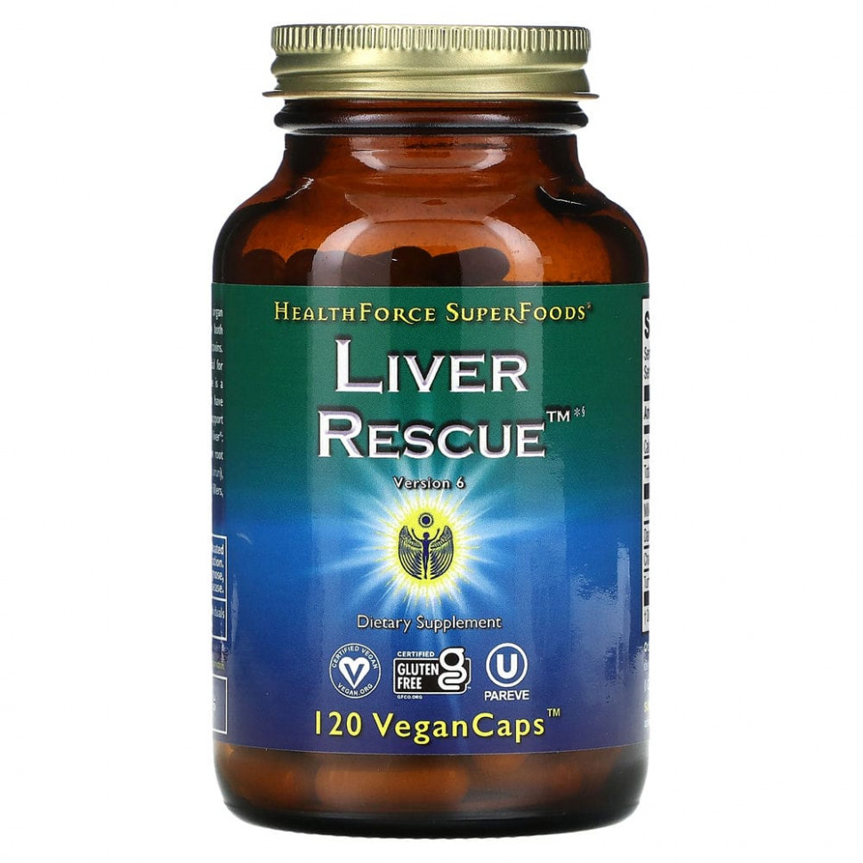  HealthForce Superfoods, Liver Rescue,   ,  6, 120   VeganCaps    -     , -, 