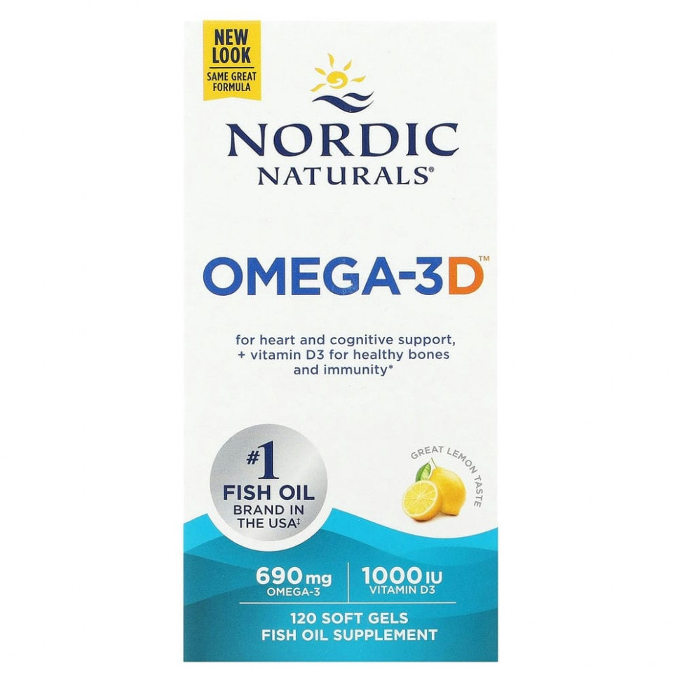  Nordic Naturals, Omega-3D,   , 1000 , 120       -     , -, 