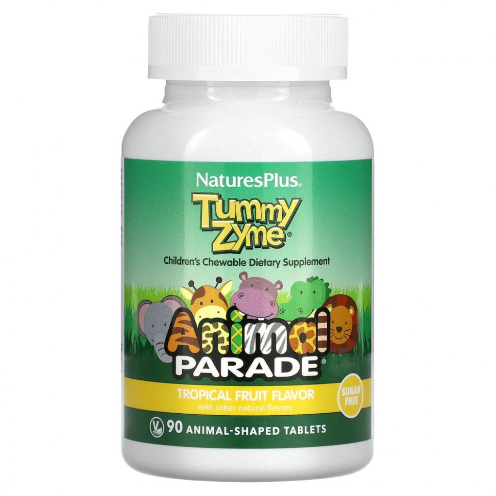  NaturesPlus, Source of Life, Animal Parade, Tummy Zyme   ,    ,    , 90        -     , -, 