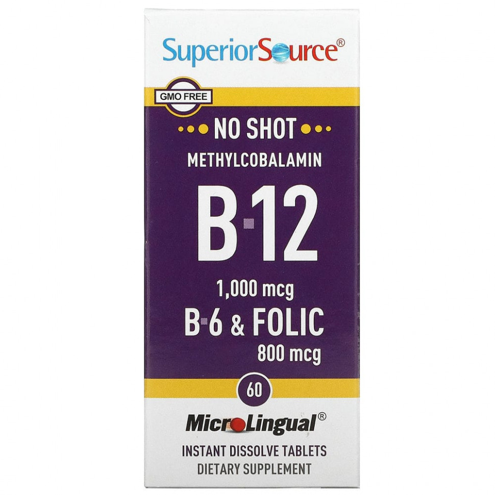  Superior Source,  ( B12),  B6   , 60   MicroLingual    -     , -, 