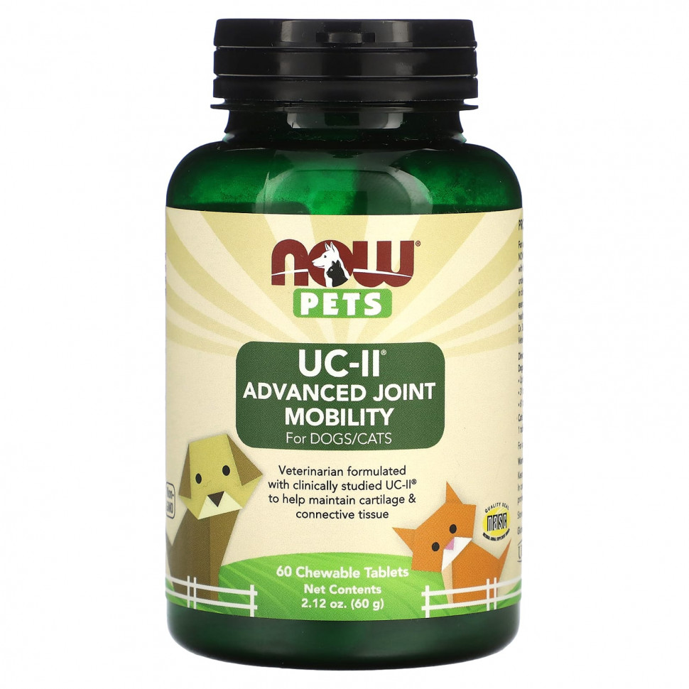  NOW Foods, Pets UC-II Advanced Joint Mobility    , 60  , 60  (2,12 )    -     , -, 