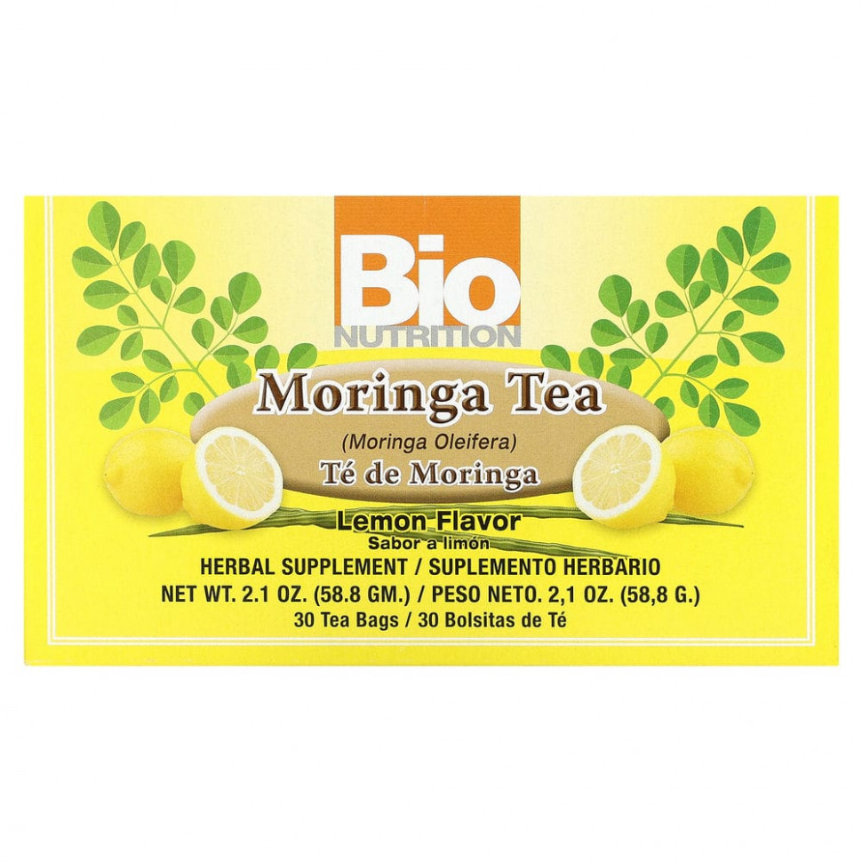  Bio Nutrition, Moringa Tea, ,  , 30  , 58,8  (2,1 )    -     , -, 