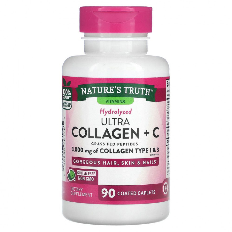  Nature's Truth, Ultra Collagen + C, 3000 , 90 ,      -     , -, 