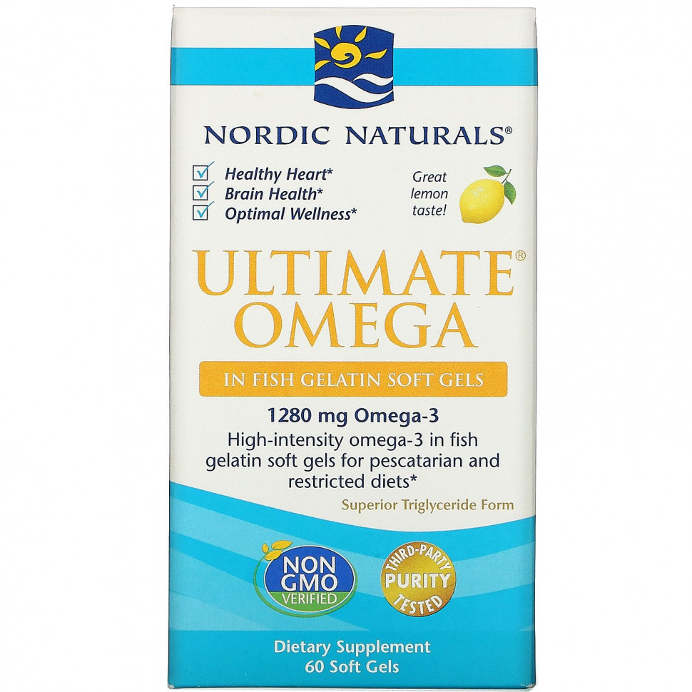 ������ ������ Nordic Naturals, Ultimate Omega, �� ������ ������, 640 ��, 60 ������  IHerb (������) ����