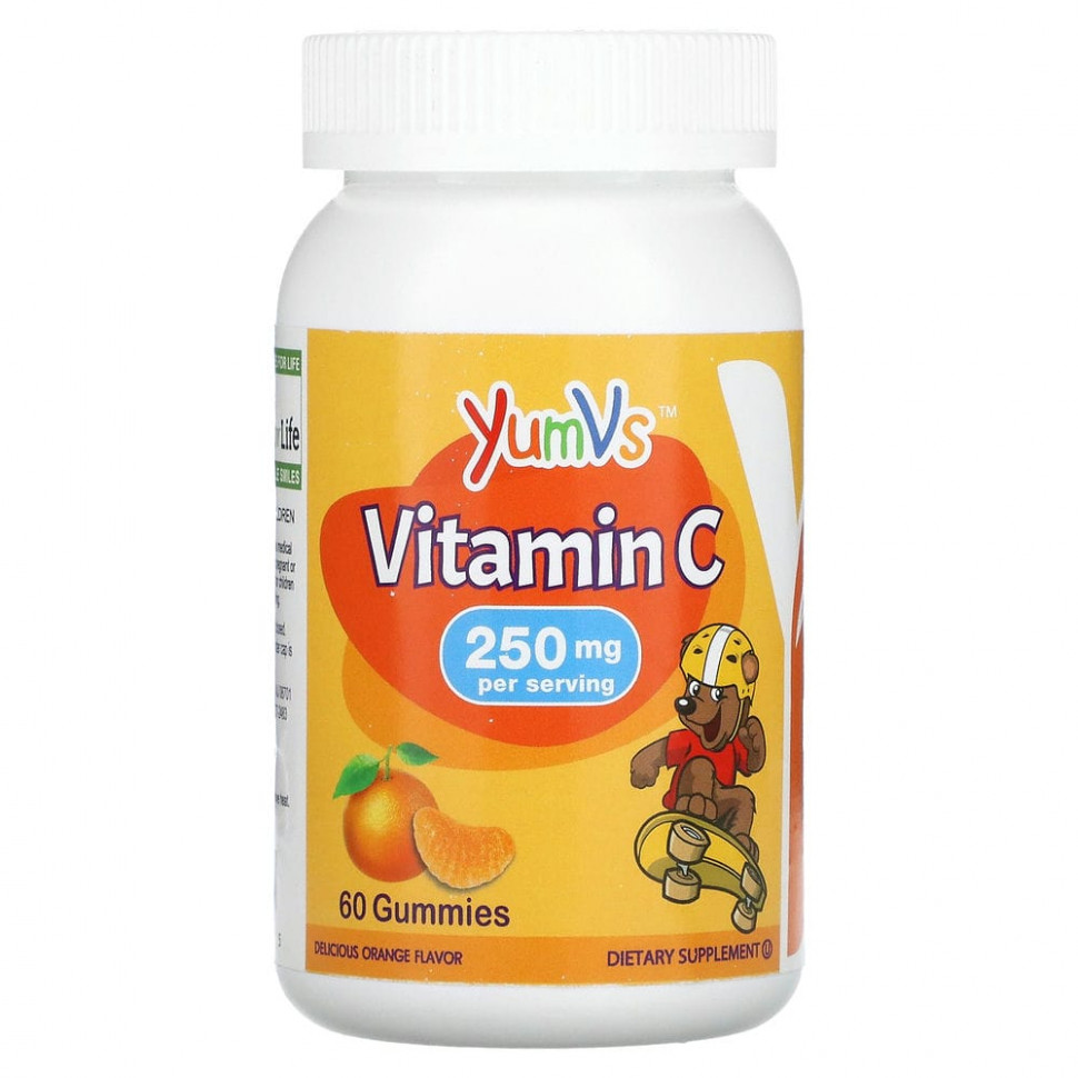  YumV's, Kids, Vitamin C, Delicious Orange, 250 mg, 60 Gummies    -     , -, 