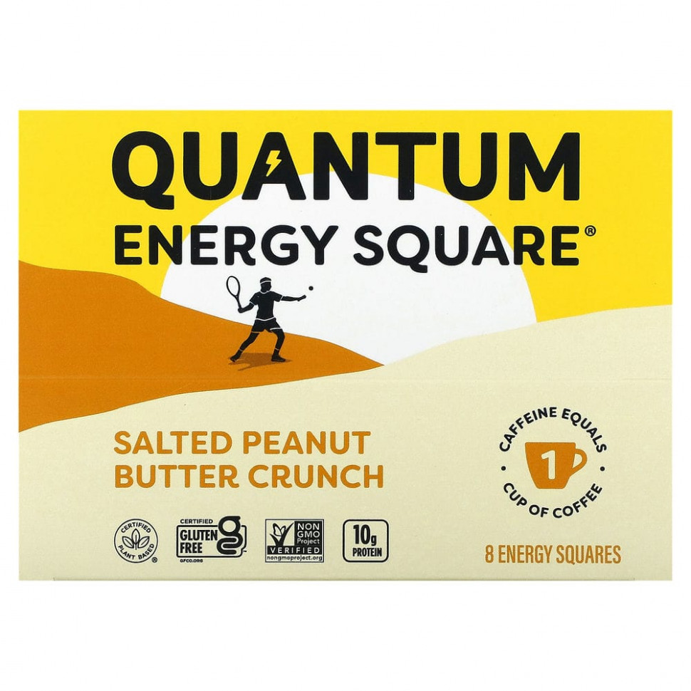 ������ ������ QUANTUM ENERGY SQUARE, Salted Peanut Butter Crunch, 8 Squares, 1.69 oz (48 g) Each  IHerb (������) ����