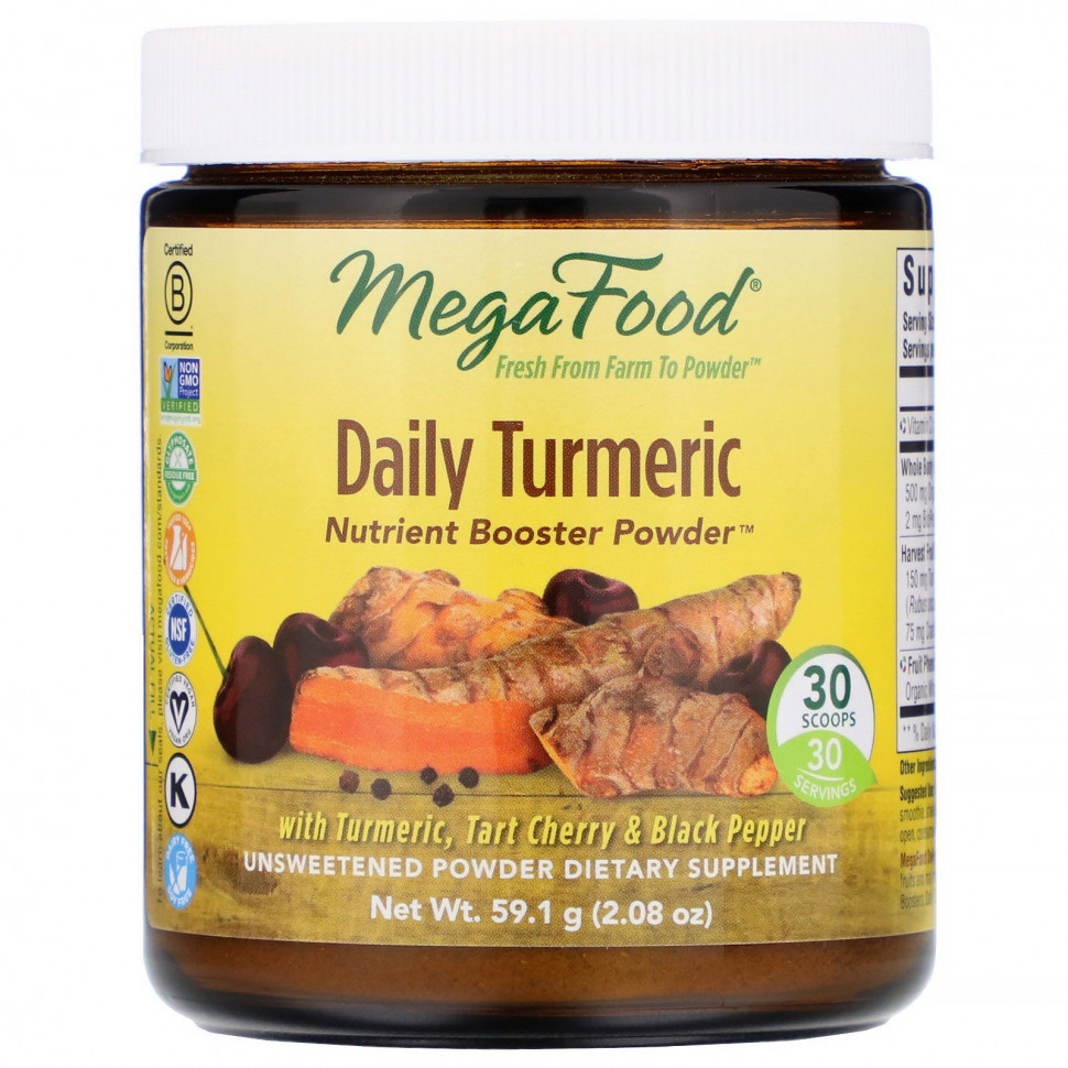  MegaFood, Daily Turmeric,    ,  , 59,1  (2,08 )    -     , -, 