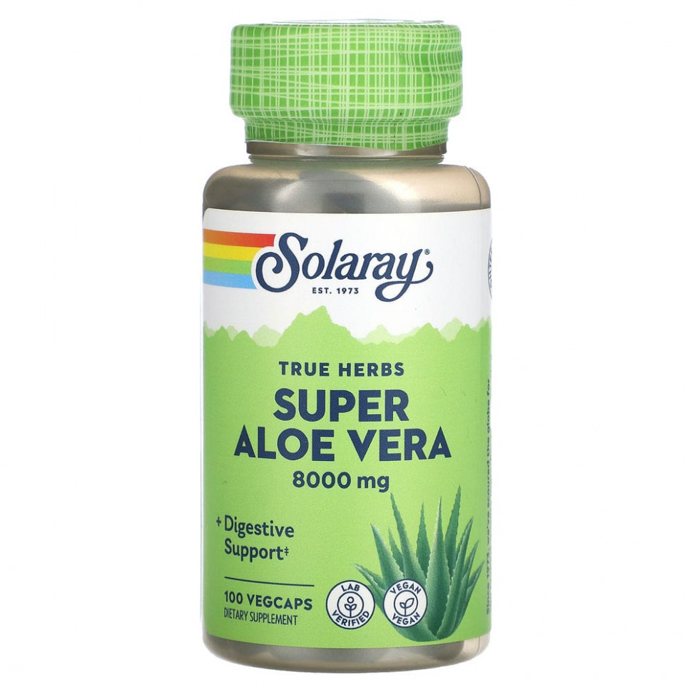  Solaray, True Herbs Super Aloe Vera, 8000 , 100      -     , -, 