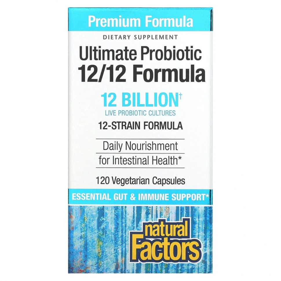  Natural Factors, Ultimate Probiotic, 12/12 Formula, 12  , 120      -     , -, 