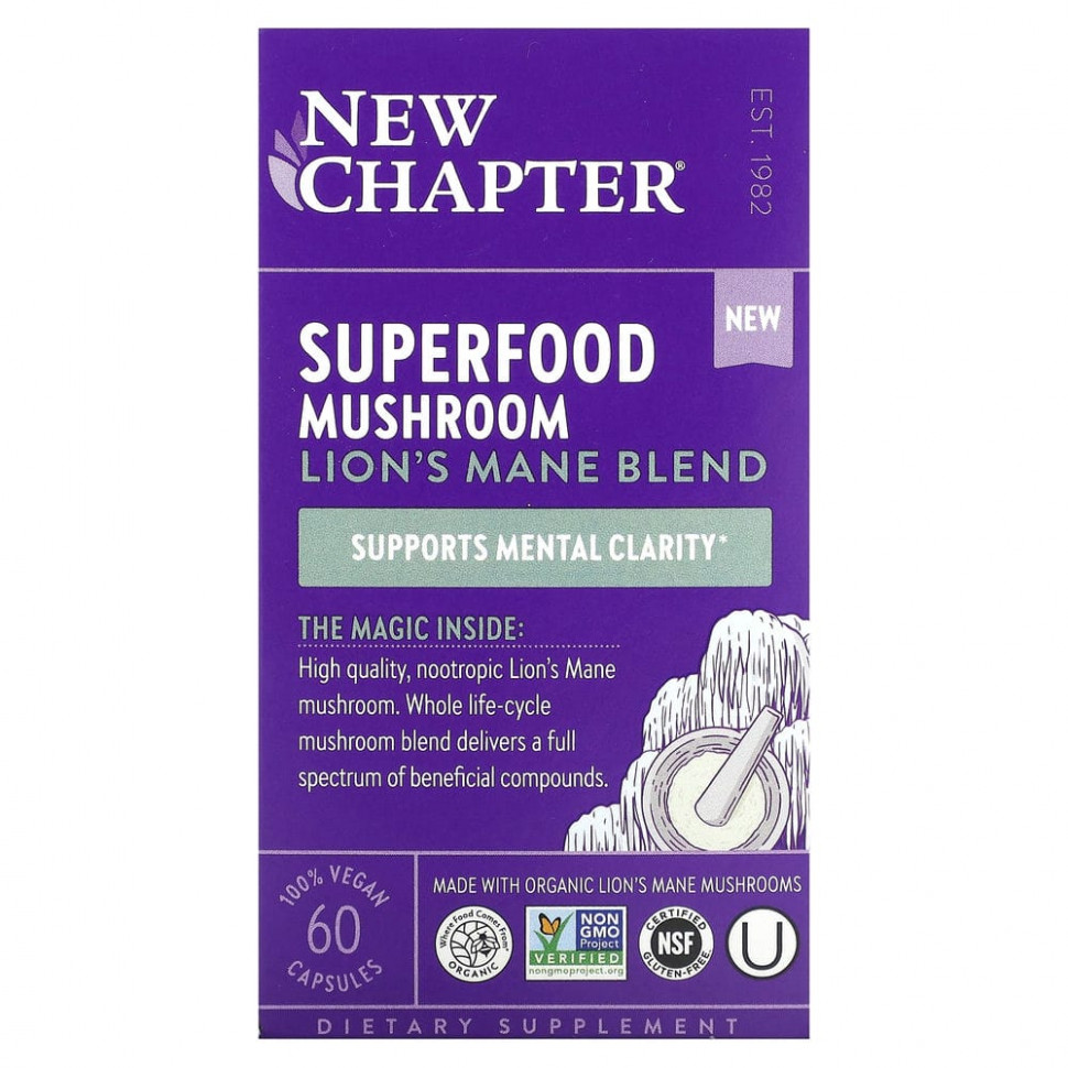  New Chapter, Superfood Mushroom,   , 60      -     , -, 