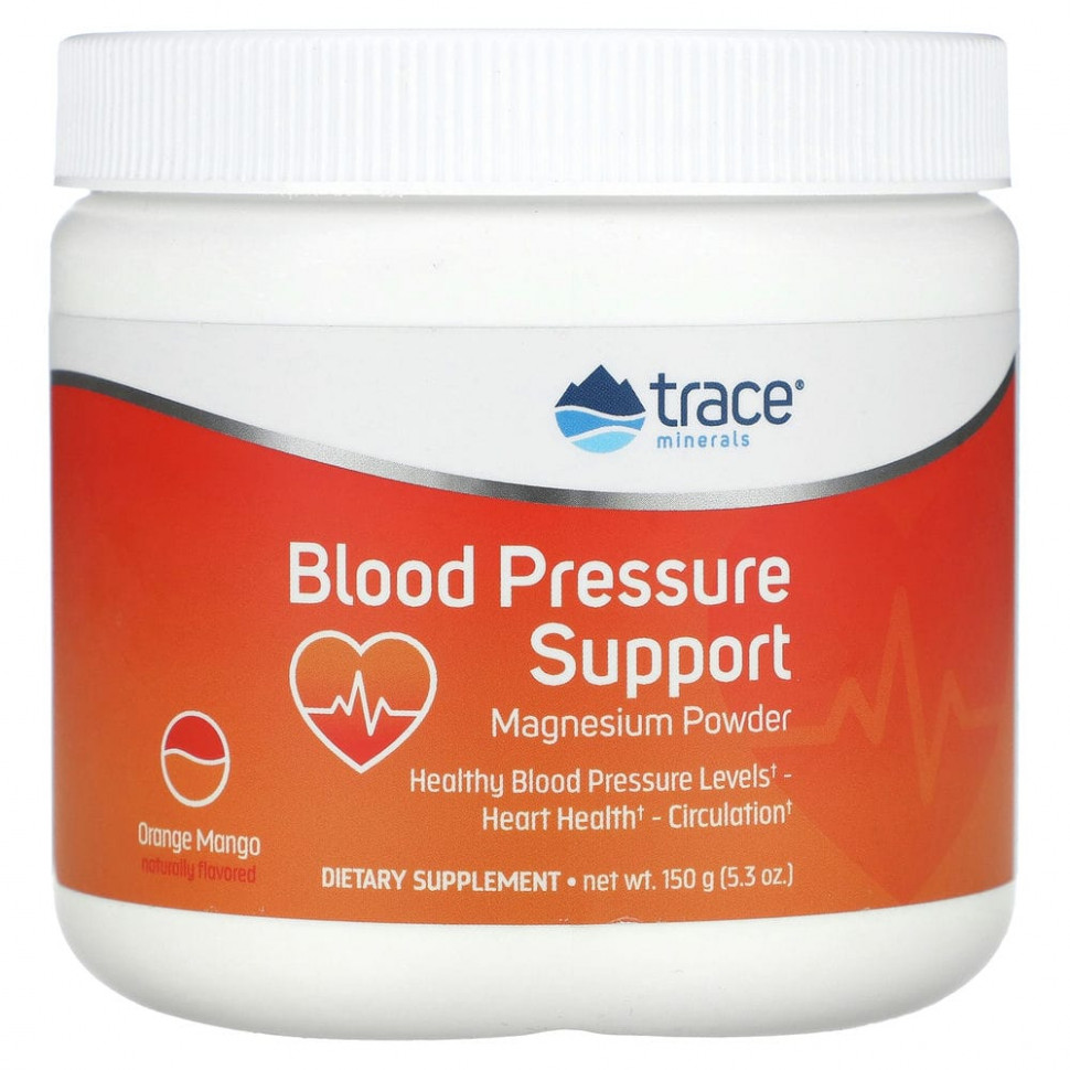  Trace Minerals , Blood Pressure Support Magnesium Powder, Orange Mango, 5.3 oz (150 g)    -     , -, 