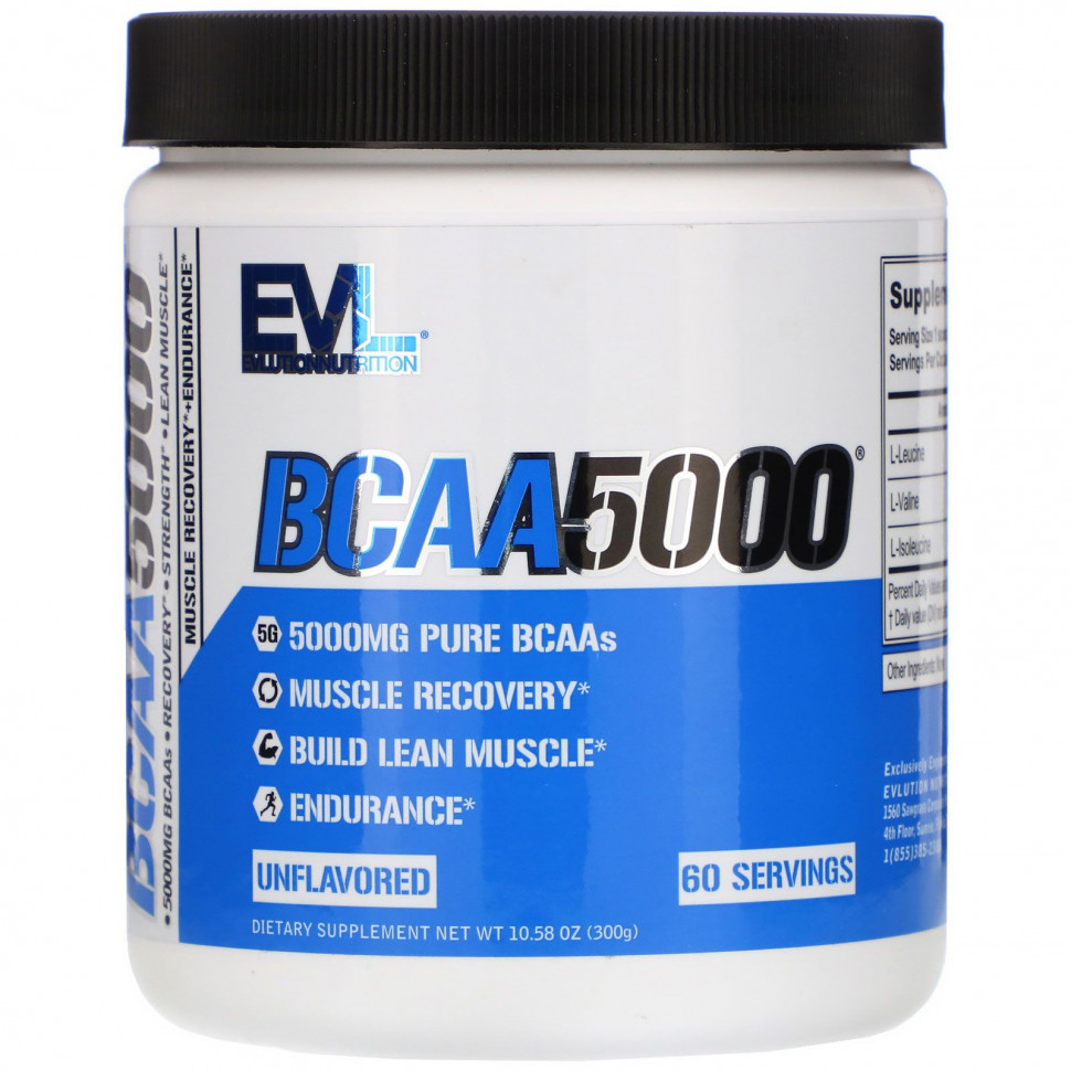  EVLution Nutrition, BCAA5000,   , 300  (10,58 )    -     , -, 