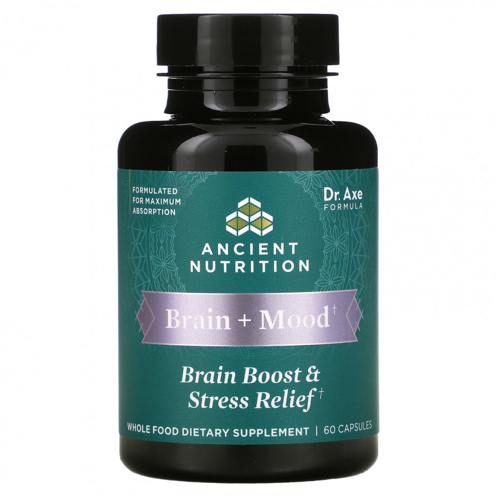  Dr. Axe / Ancient Nutrition, Brain + Mood,     , 60     -     , -, 