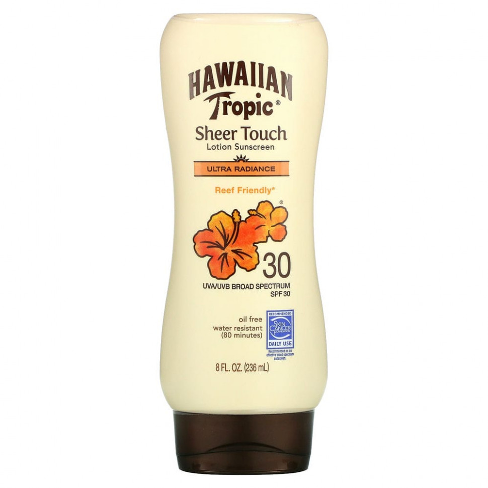 ������ ������ Hawaiian Tropic, Sheer Touch, Ultra Radiance, �������������� ������ � SPF 30, 236 ��  IHerb (������) ����