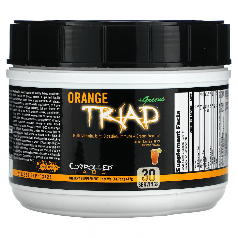 ������ ������ Controlled Labs, Orange Triad + Greens, �������� ��� � �������, 417 � (14,7 �����)  IHerb (������) ����