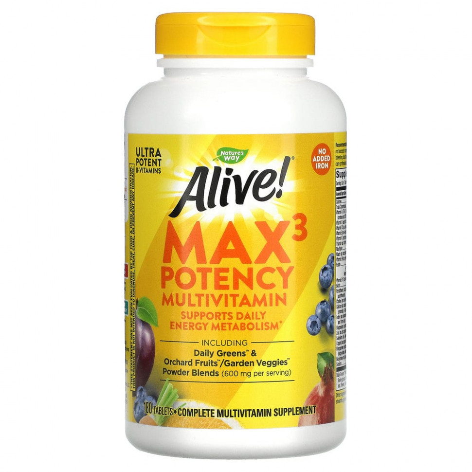  Nature's Way, Alive! Max3 Potency,   ,   , 180     -     , -, 