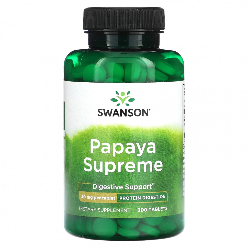 ������ ������ Swanson, Papaya Supreme, 50 ��, 300 ��������  IHerb (������) ����