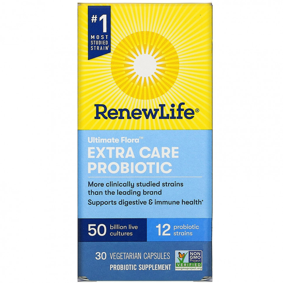  Renew Life, Extra Care, Ultimate Flora     , 50   , 30      -     , -, 