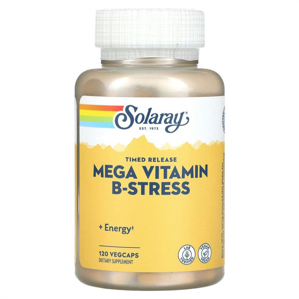  Solaray, Mega B-Stress, 120             -     , -, 